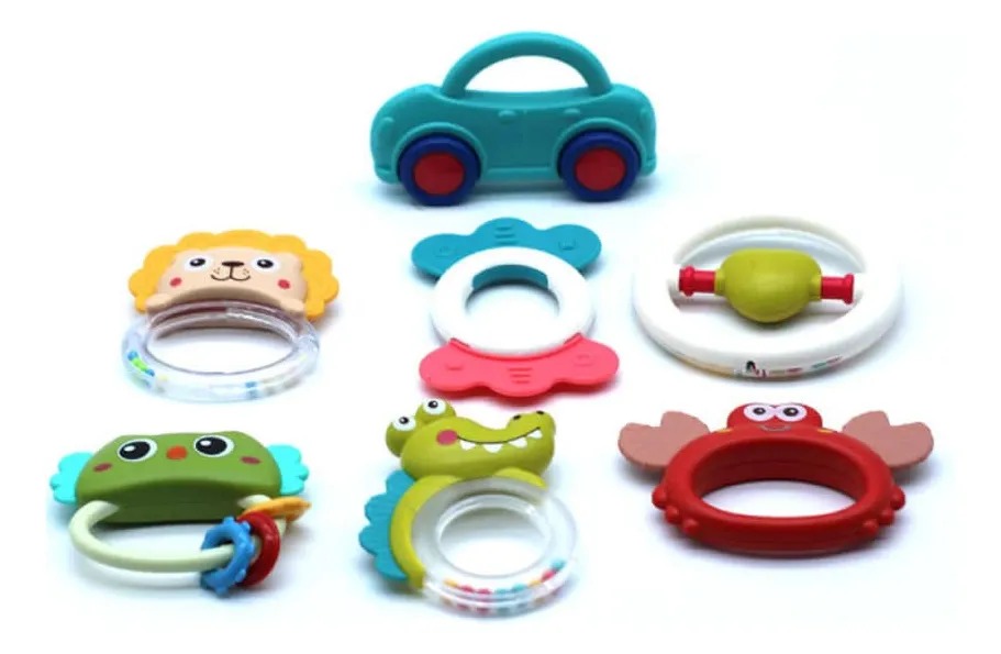 Set De Sonajeros X 7 Didactico Bebe - Imagen 2