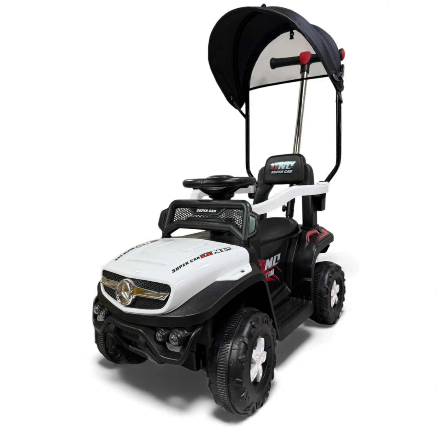 Carro Montable Bebe Paseador Musical Juguete 1-5 años MERCEDES BLANCO