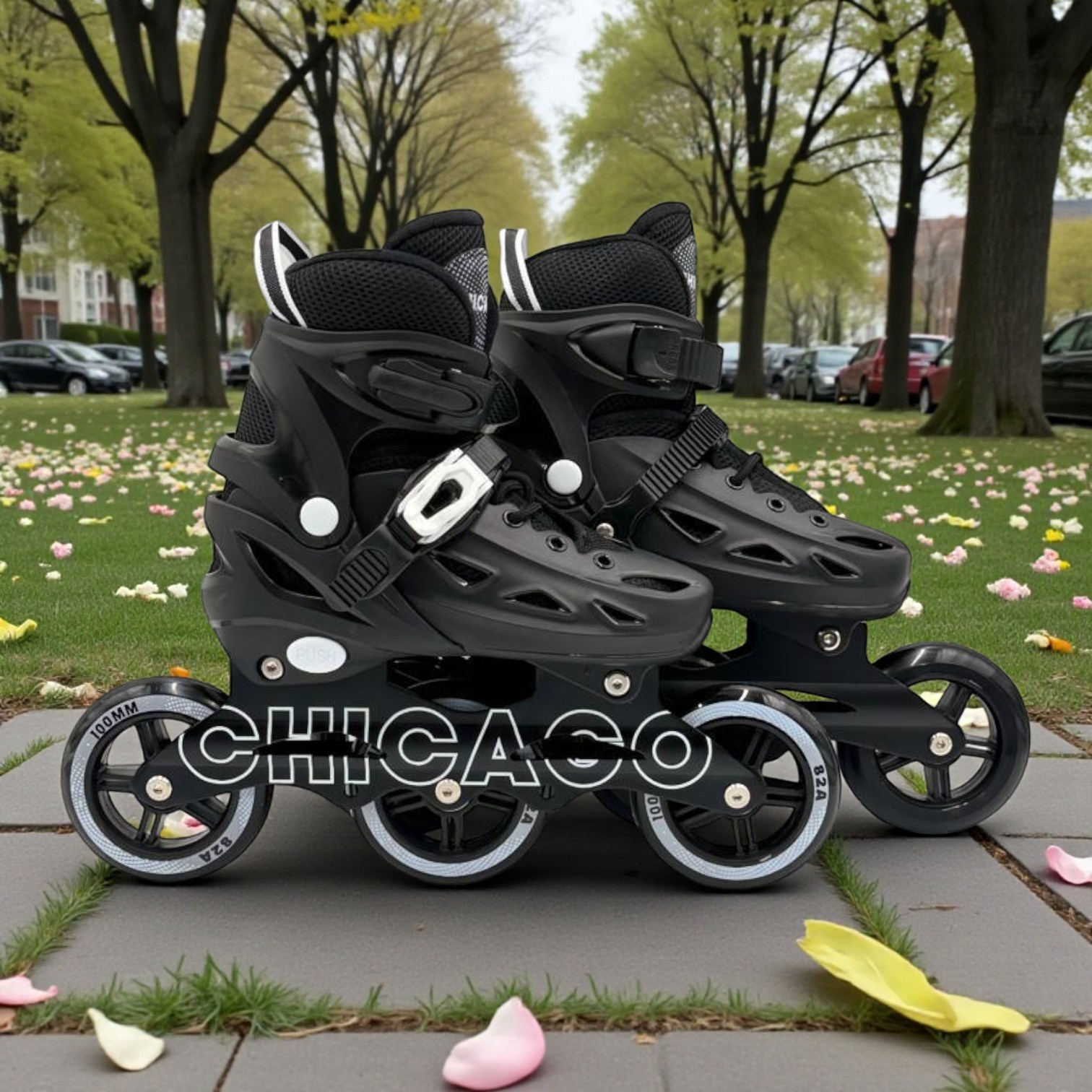 Patines Profesionales Niño Niña Deporte Infantil Tallas 28-37 NEGROS - Imagen 3