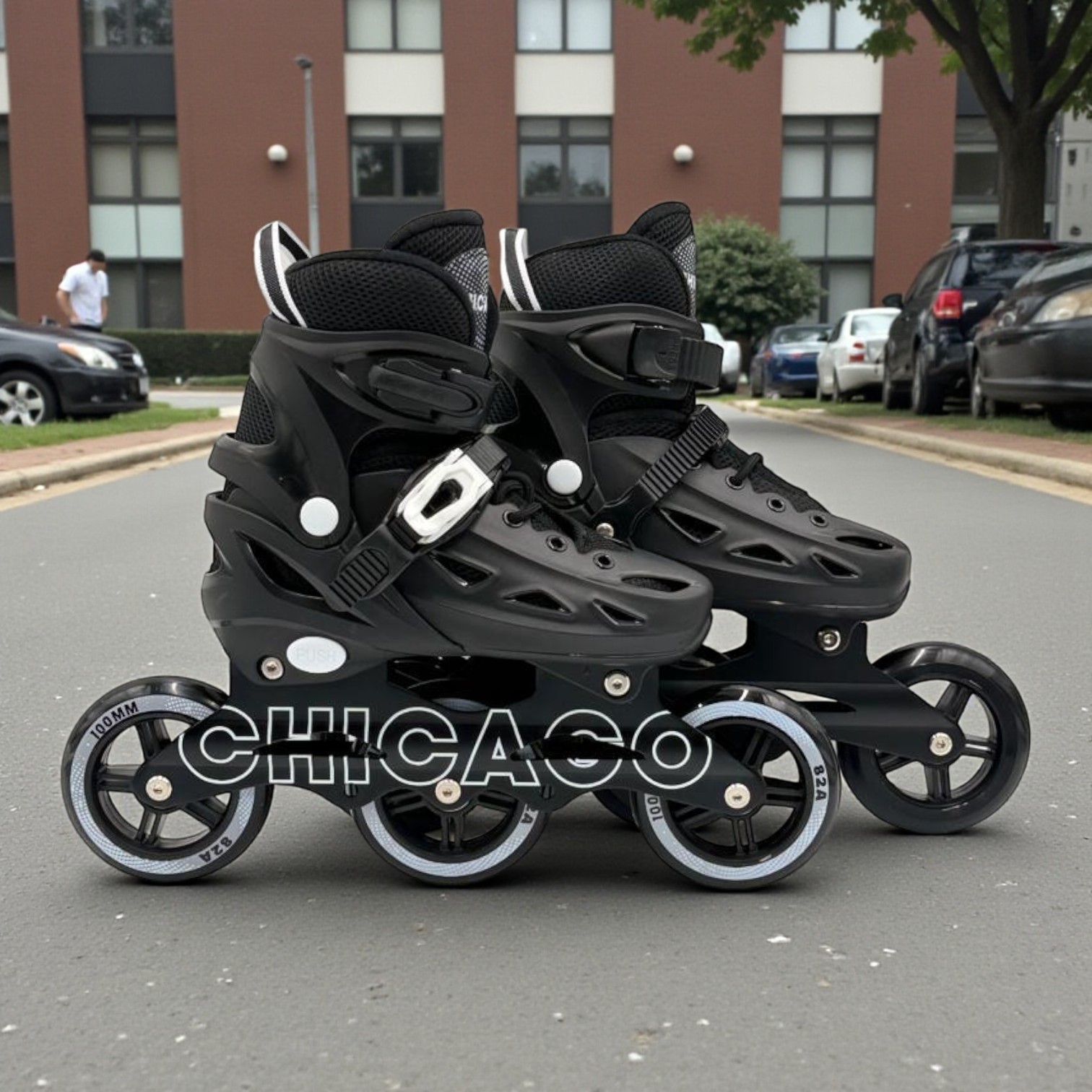 Patines Profesionales Niño Niña Deporte Infantil Tallas 28-37 NEGROS - Imagen 4