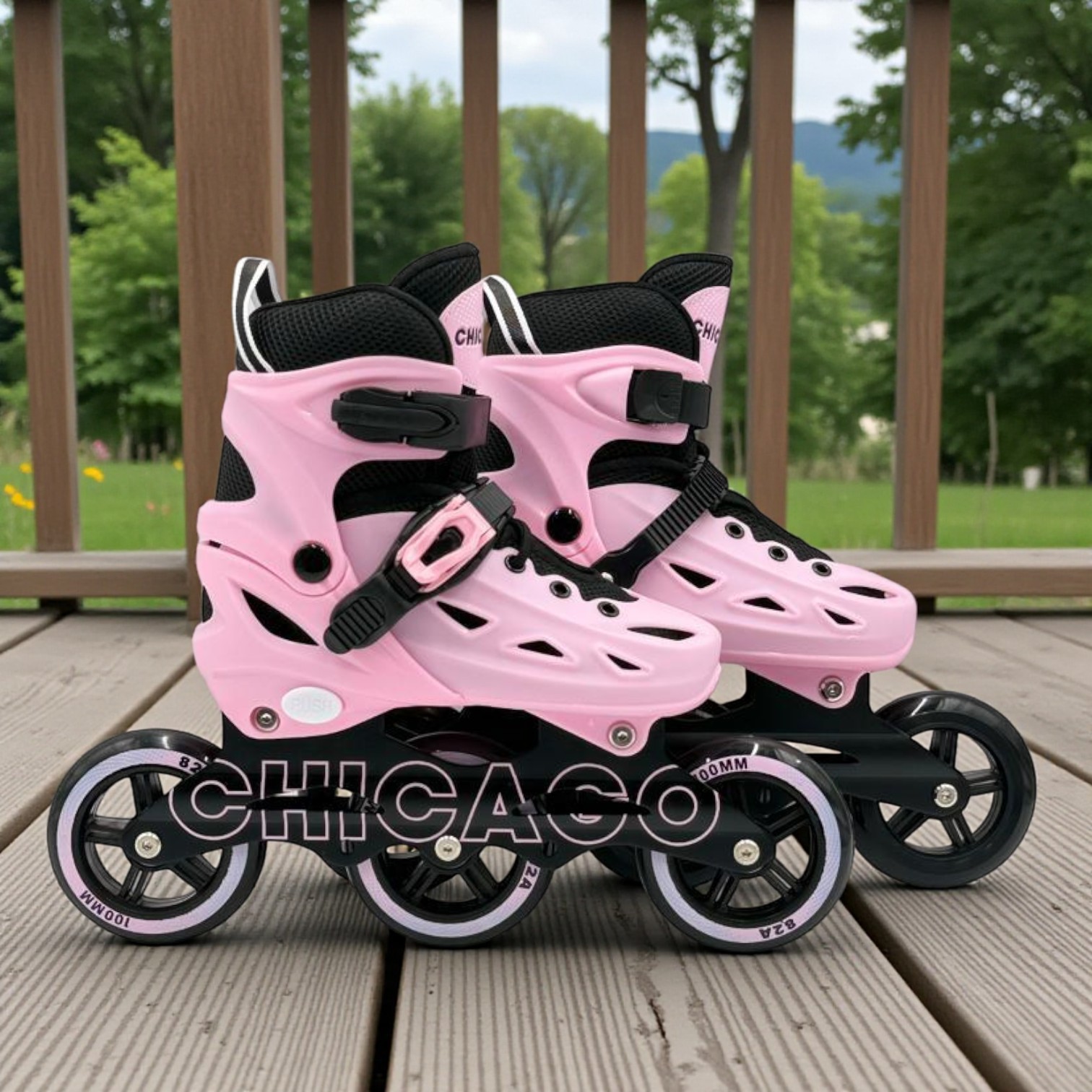 Patines Profesionales Niño Niña Deporte Infantil Tallas 28-37 ROSADO - Imagen 4