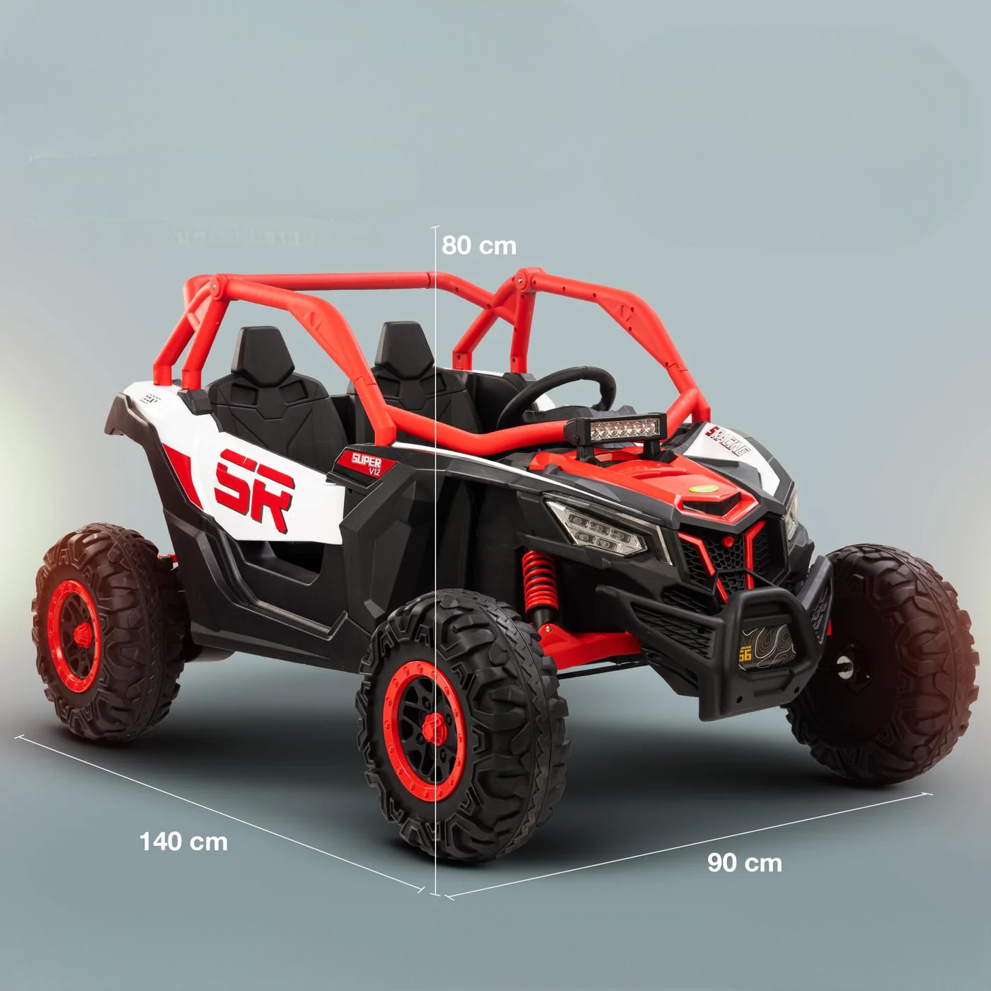 Carro Infantil Batería Eléctrico Campero Todo Terreno 1-12 AÑOS SR- RACING - Imagen 8