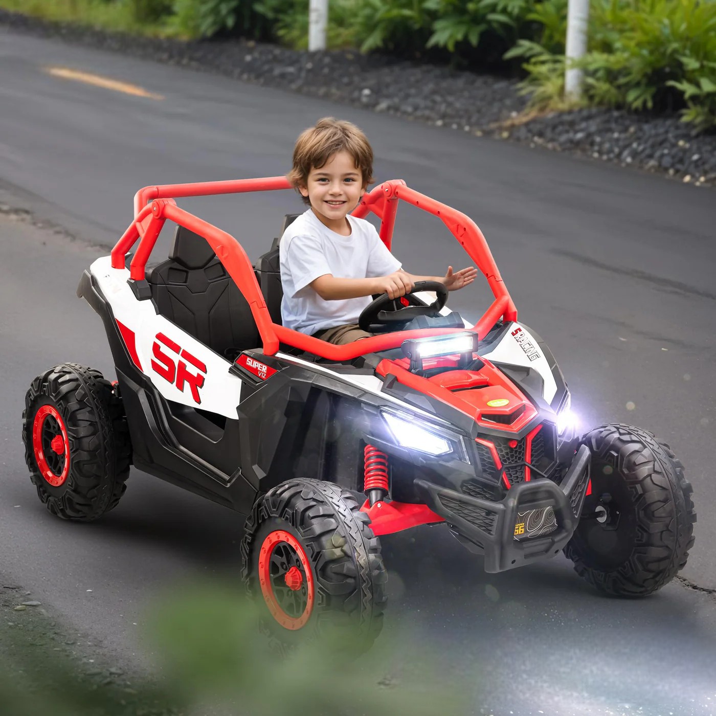 Carro Infantil Batería Eléctrico Campero Todo Terreno 1-12 AÑOS SR- RACING - Imagen 9