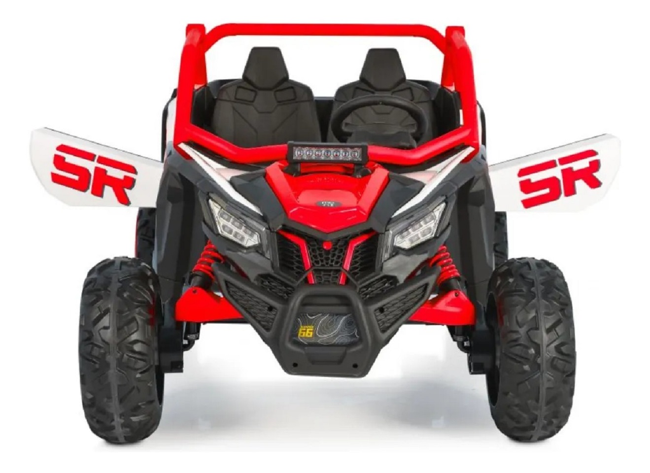 Carro Infantil Batería Eléctrico Campero Todo Terreno 1-12 AÑOS SR- RACING ROJO