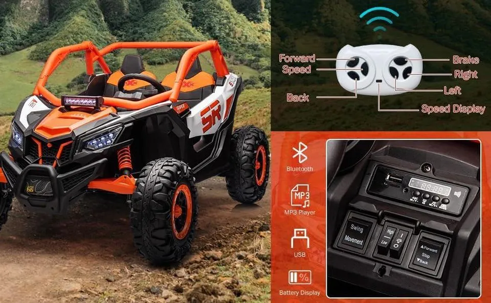 Carro Infantil Batería Eléctrico Campero Todo Terreno 1-12 AÑOS SR- RACING - Imagen 5