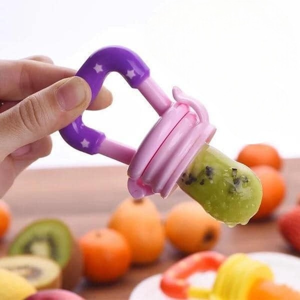 Dispensador Alimentos Bebe Frutas Silicona Anti Ahogo Rosa - Imagen 3