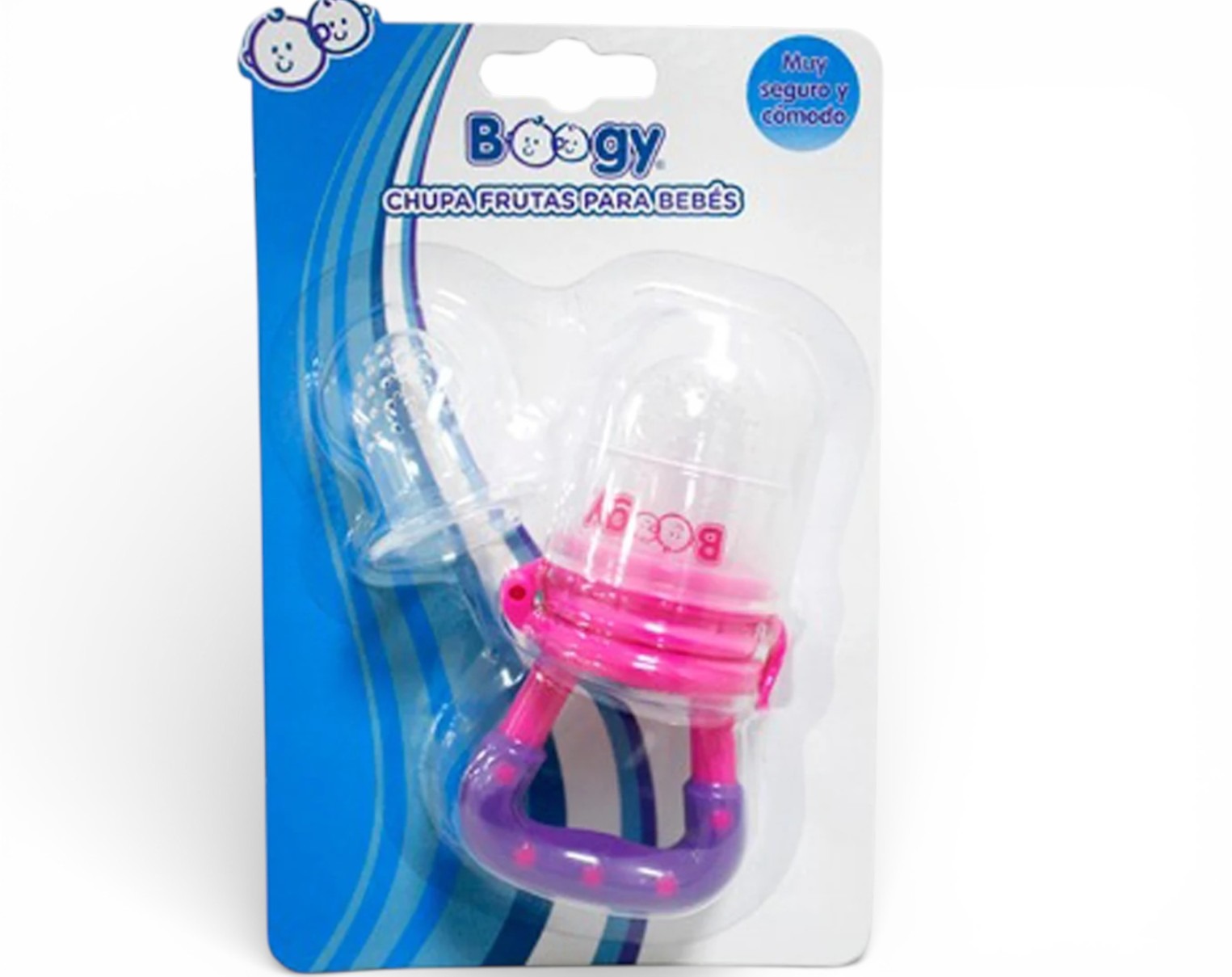 Dispensador Alimentos Bebe Frutas Silicona Anti Ahogo Rosa - Imagen 5