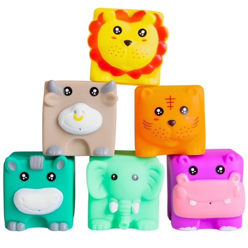 Juguete Sensorial Con Bloques De Silicona Blanda Para Bebés Baño Estimulacion - Imagen 9