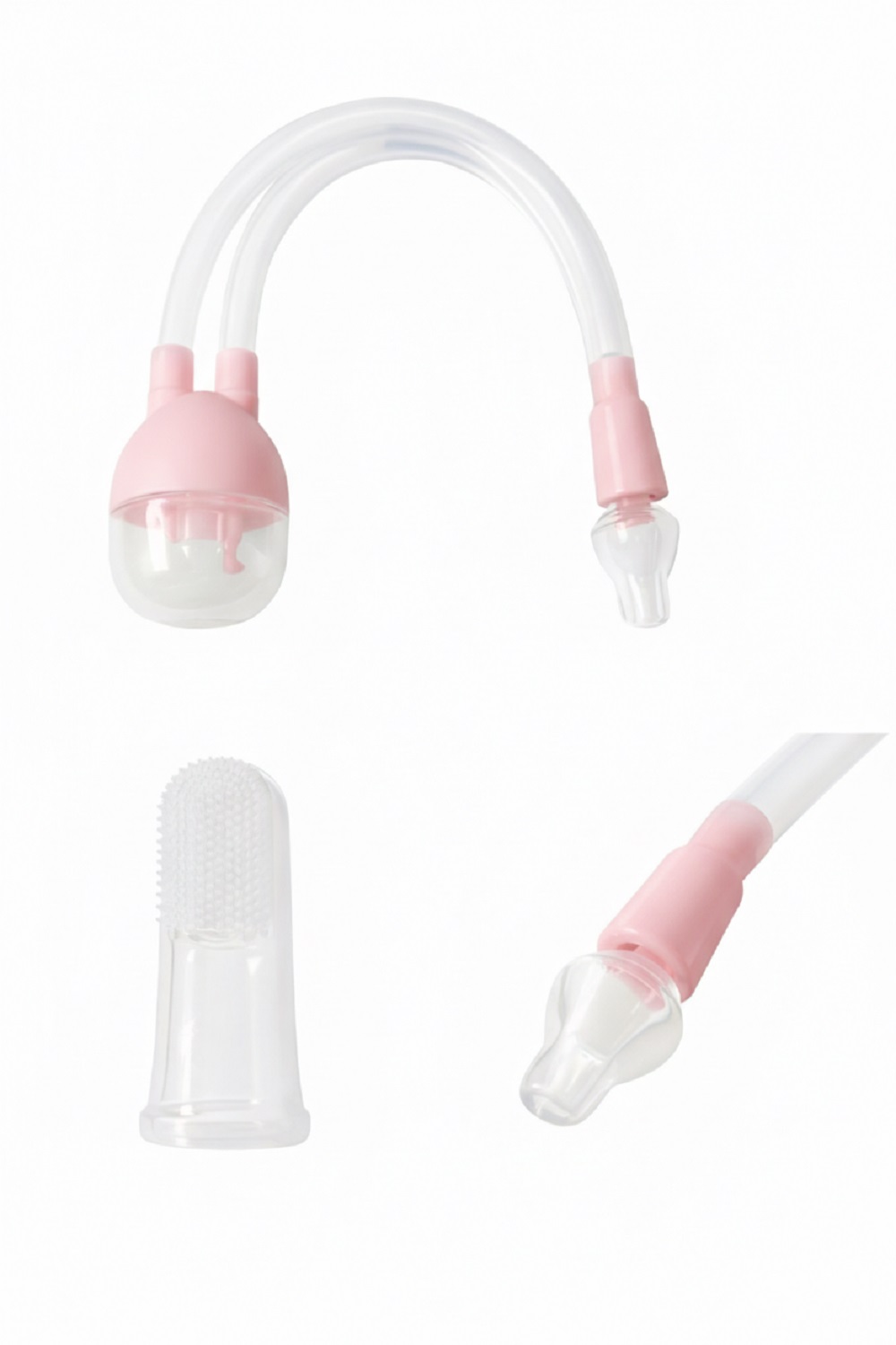 Aspirador Nasal Manguera + Dedal De Silicona Para Bebe Rosado - Imagen 5