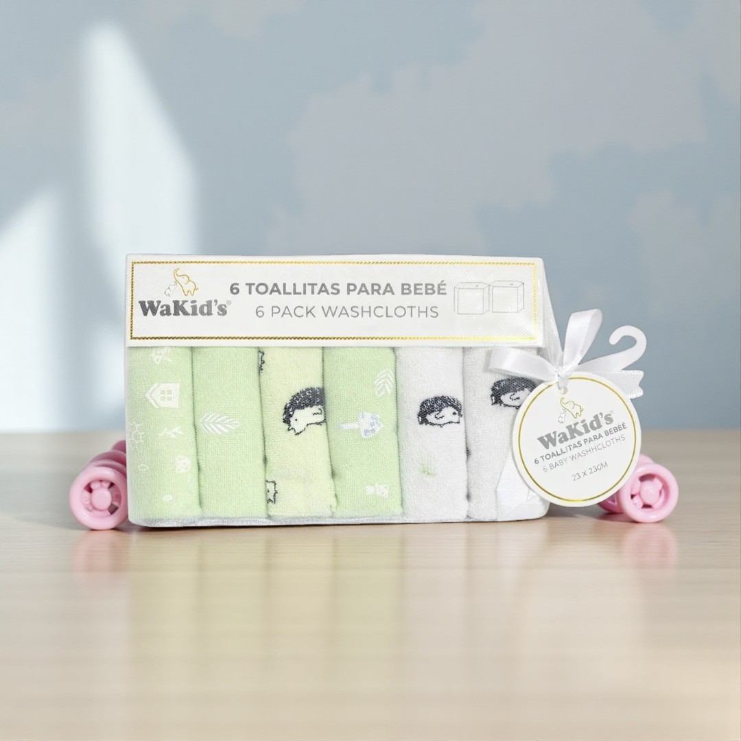 Babero Bebe Tipo Babitas X 6 Toallitas Gases Wakid's A-77879 Babitas Unisex - Imagen 2