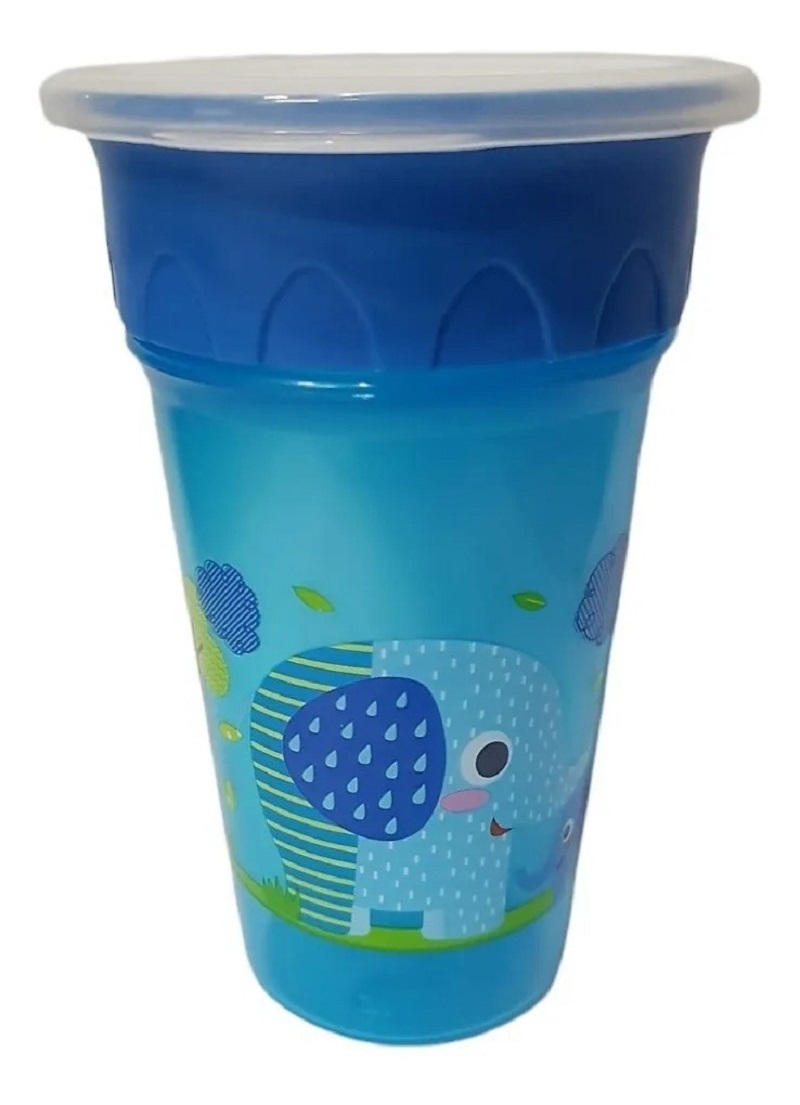 Vaso 360 Grados Entrenador Bebe Infantil Antiderrame Azul Ref: 1300