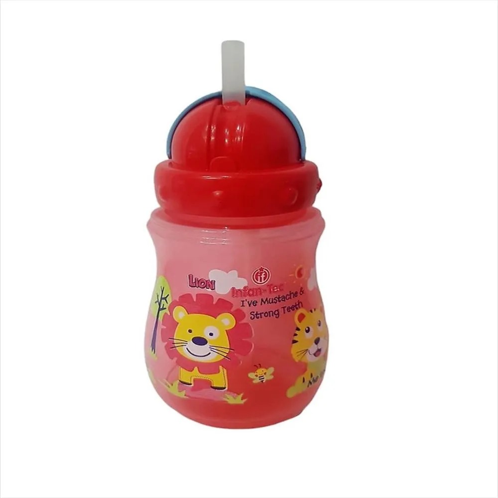 Vaso Anti Goteo Tetero 10 Onzas Bebe Biberón Entrenador Niño Rojo Ref. Bip1046 - Imagen 2