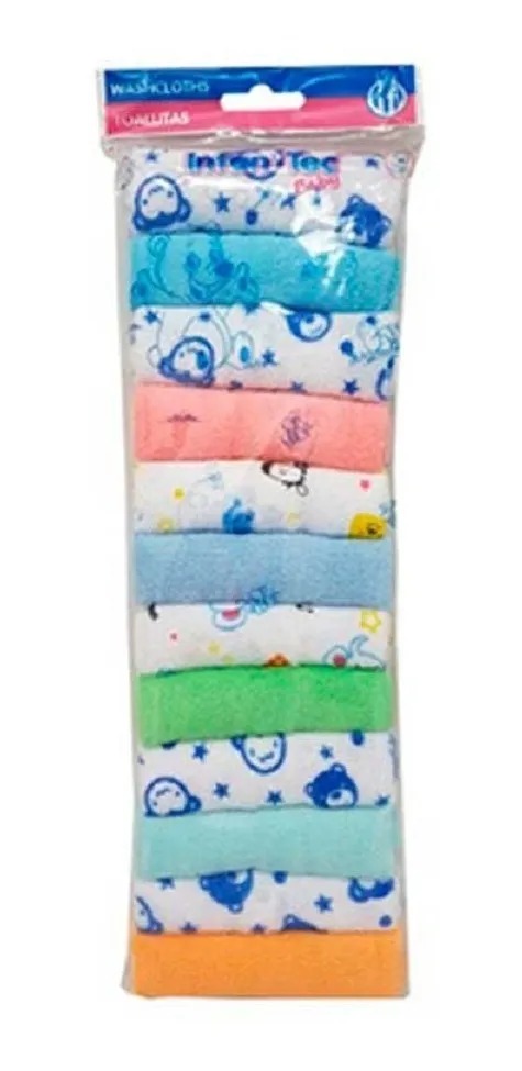 Baberos Bebe Tipo Babitas X 12 Toallitas Azul - Imagen 3
