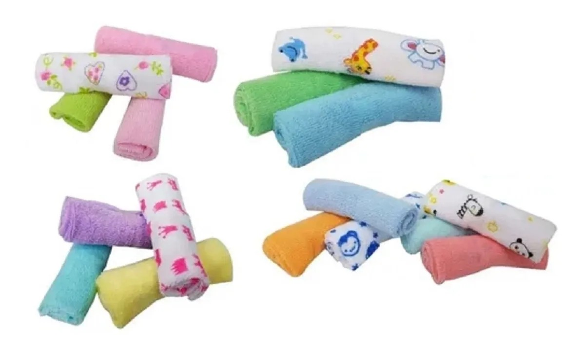 Baberos Bebe Tipo Babitas X 12 Toallitas Rosa