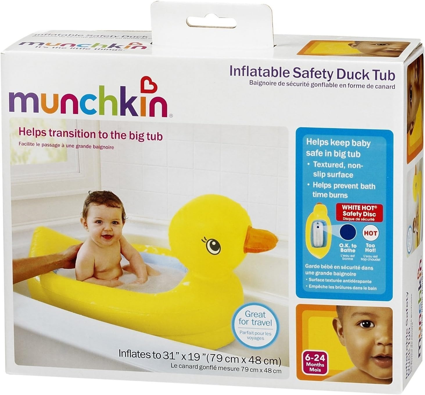 Bañera Inflable Para Bebes Y Niños Portatil Diseño Pato Amarillo Pato - Imagen 15