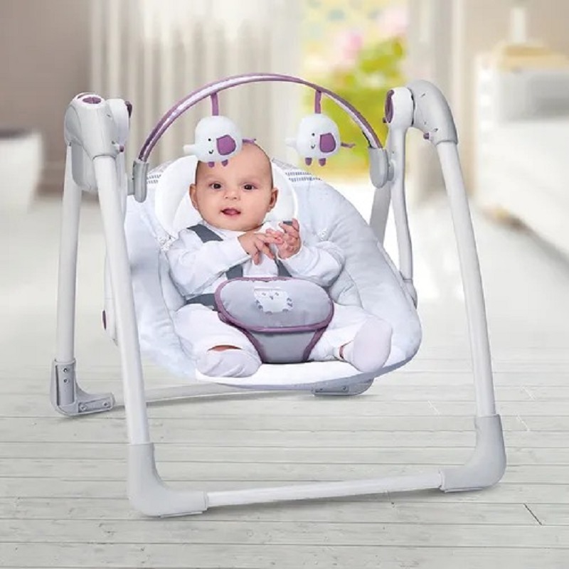 Mecedora Para Bebe Musical Automatica Infantil Mastela Color Lila - Imagen 4