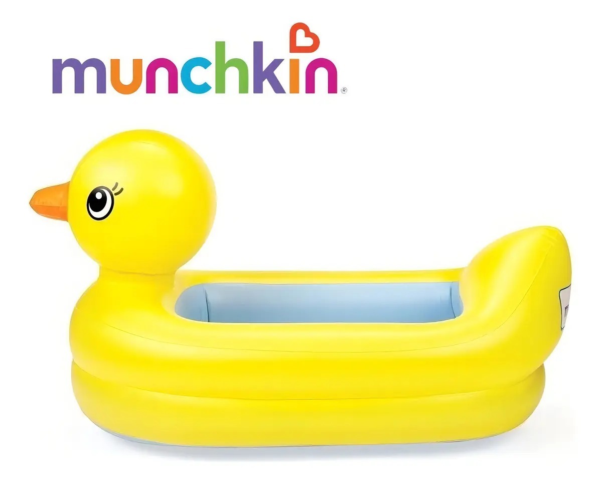 Bañera Inflable Para Bebes Y Niños Portatil Diseño Pato Amarillo Pato - Imagen 6