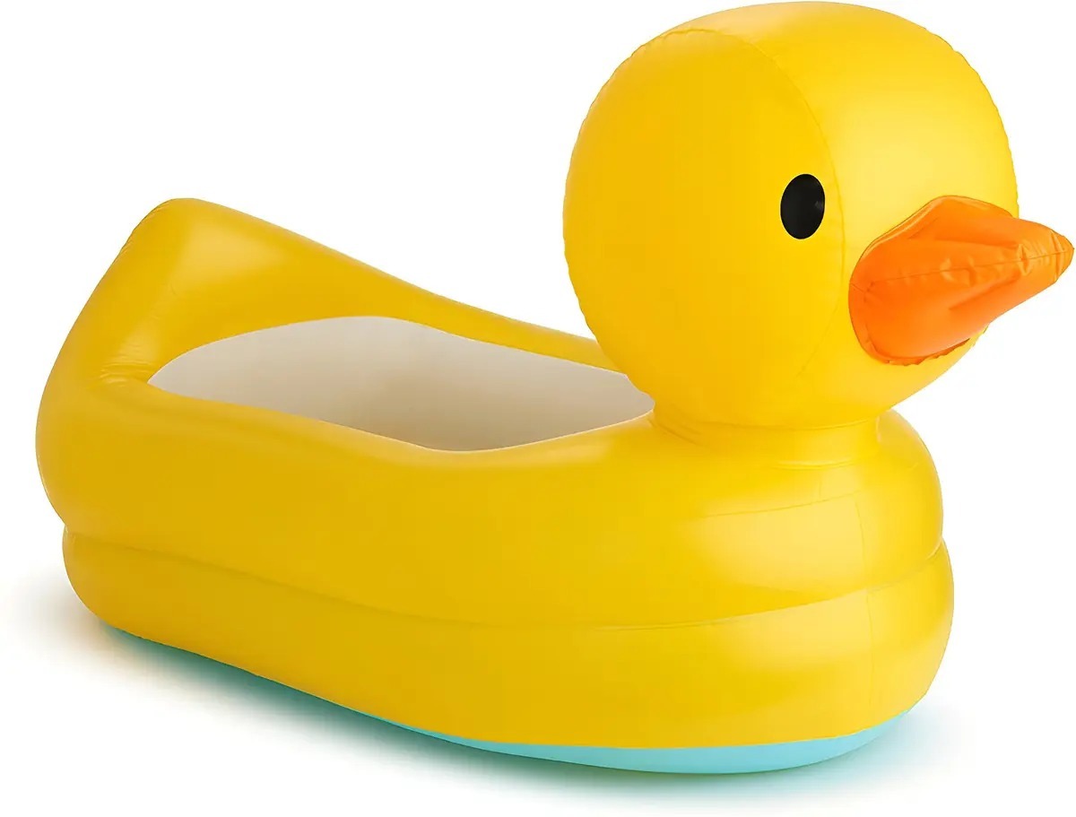 Bañera Inflable Para Bebes Y Niños Portatil Diseño Pato Amarillo Pato - Imagen 9
