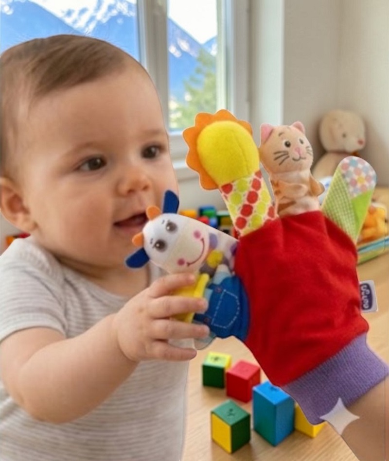 Guante Didactico Bebe Niño Cuenta Cuentos Multicolor - Imagen 2