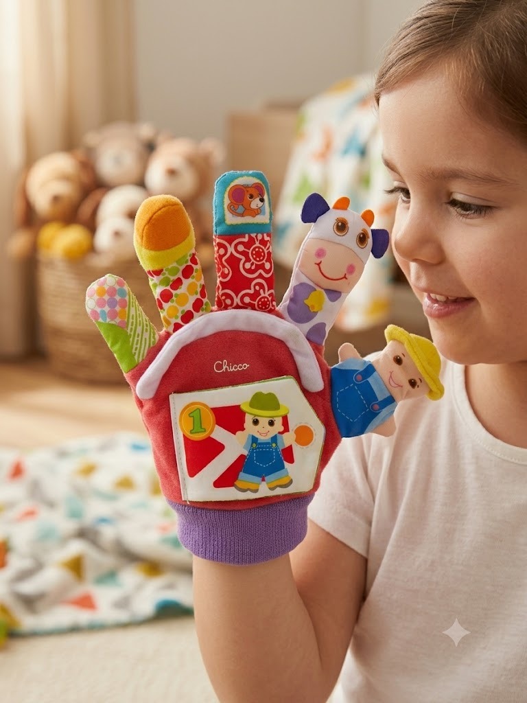 Guante Didactico Bebe Niño Cuenta Cuentos Multicolor - Imagen 5
