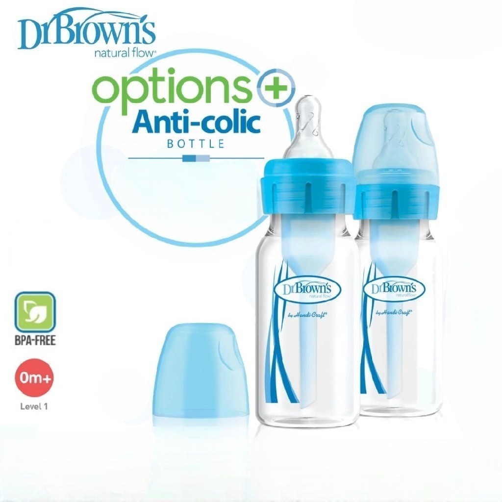 Biberón Anticólicos Dr. Brown's Options+ Para Bebés Azul - Imagen 3