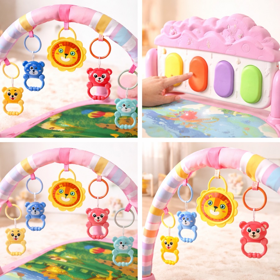 Gimnasio Bebe Musical Tapete Piano Rosado REF: 226-20 - Imagen 4