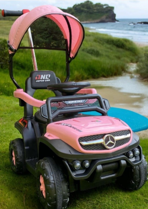 Carro Montable Bebé Musical Paseador Niño Niña Divertido Luz MERCEDES ROSADO - Imagen 4