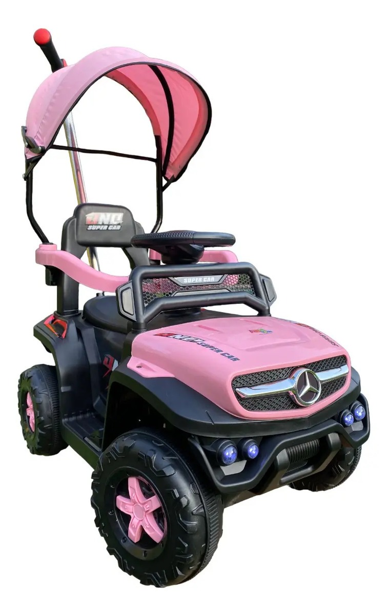 Carro Montable Bebé Musical Paseador Niño Niña Divertido Luz MERCEDES ROSADO