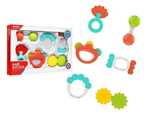 Set Bebe Kit De Mordedores Y Sonajeros X 8 Piezas Didactico - Imagen 2
