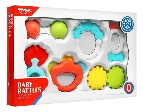 Set Bebe Kit De Mordedores Y Sonajeros X 8 Piezas Didactico - Imagen 4