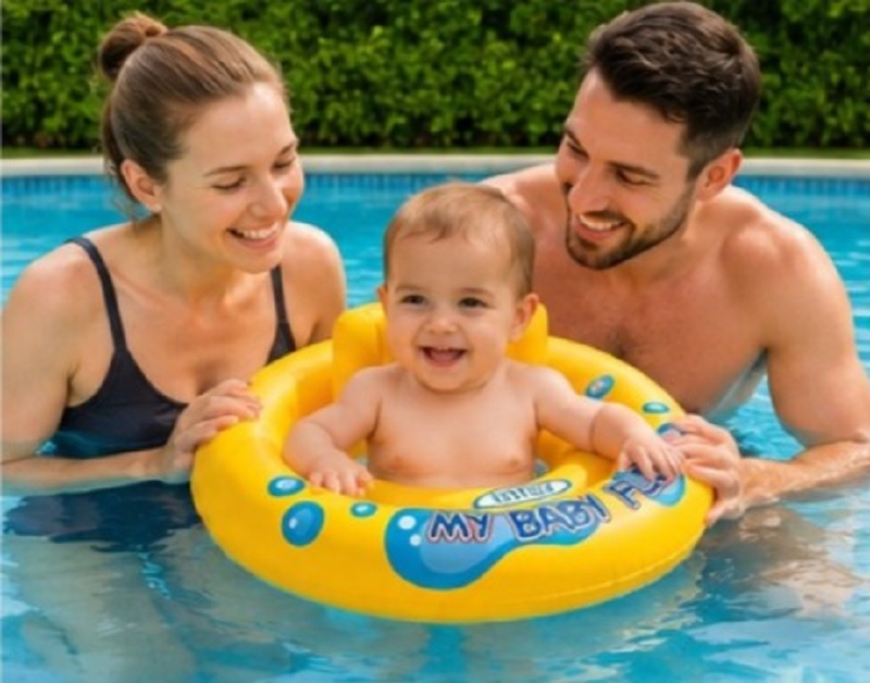 Flotador Inflable Dona Amarillo Para Bebés Y Niños - Intex - Imagen 2