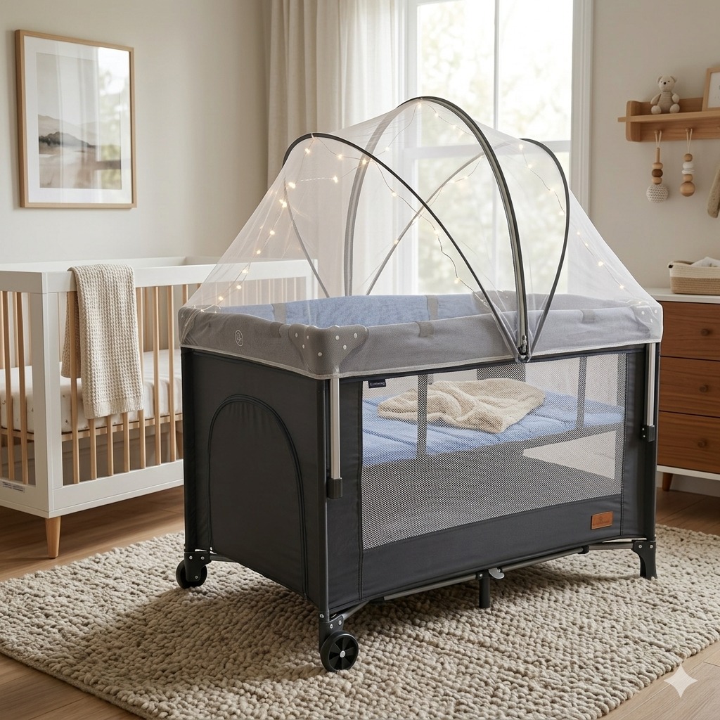 Cuna Corral Bebesitos Niño Niña Habitacíon Con Mosquitero Ref Berlin - 6 - Imagen 8