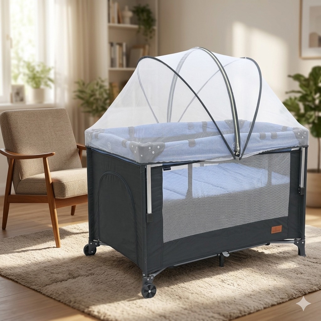 Cuna Corral Bebesitos Niño Niña Habitacíon Con Mosquitero Ref Berlin - 6 - Imagen 7