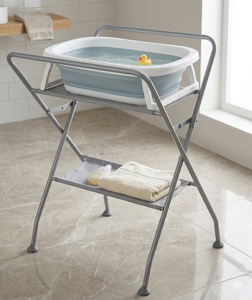Soporte Metálico Ideal Para Bañera Plegable De Bebé - Imagen 4