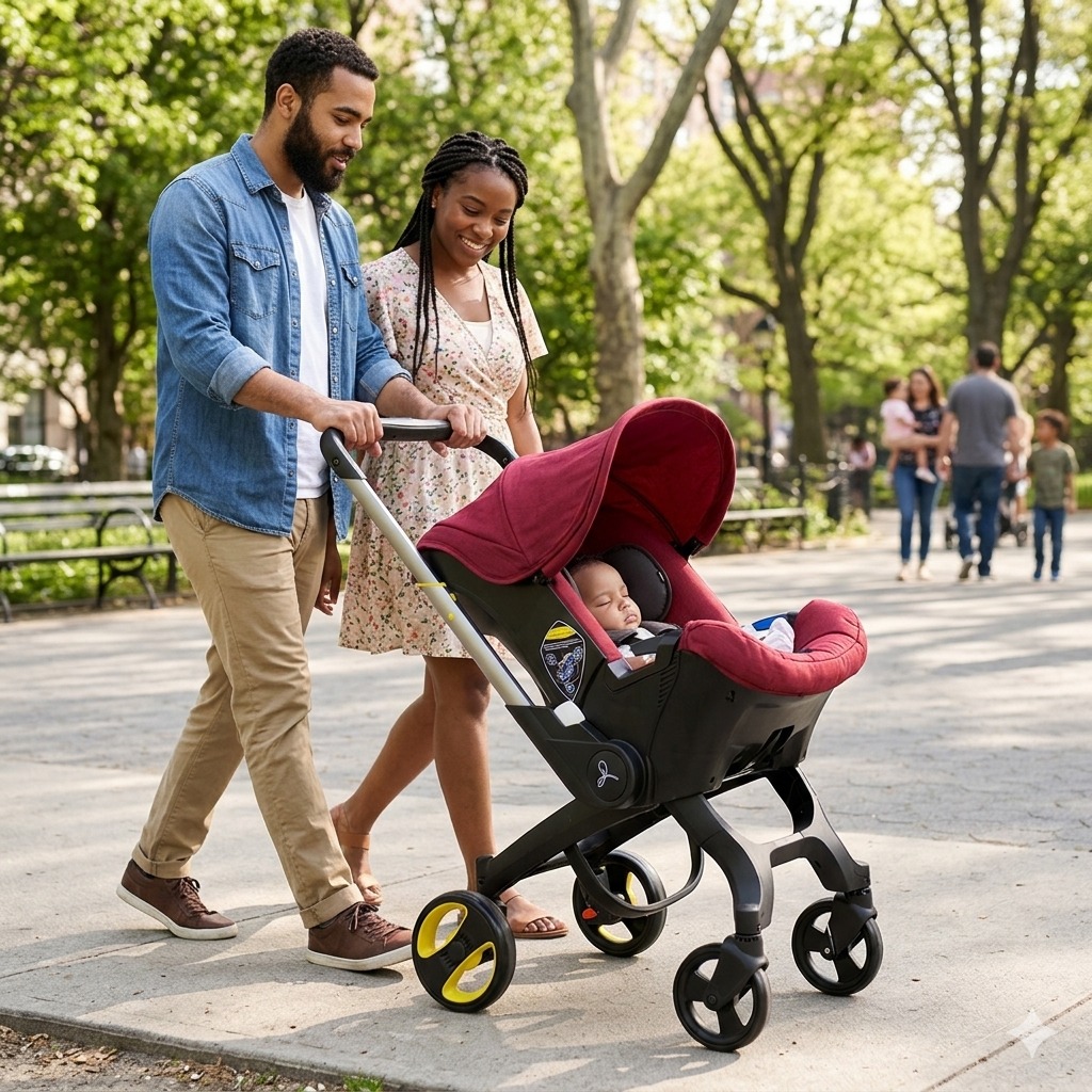 Coche Silla Carro Moisés Porta Bebe Paseador 2 en 1 / AZUL / Negro - Imagen 11