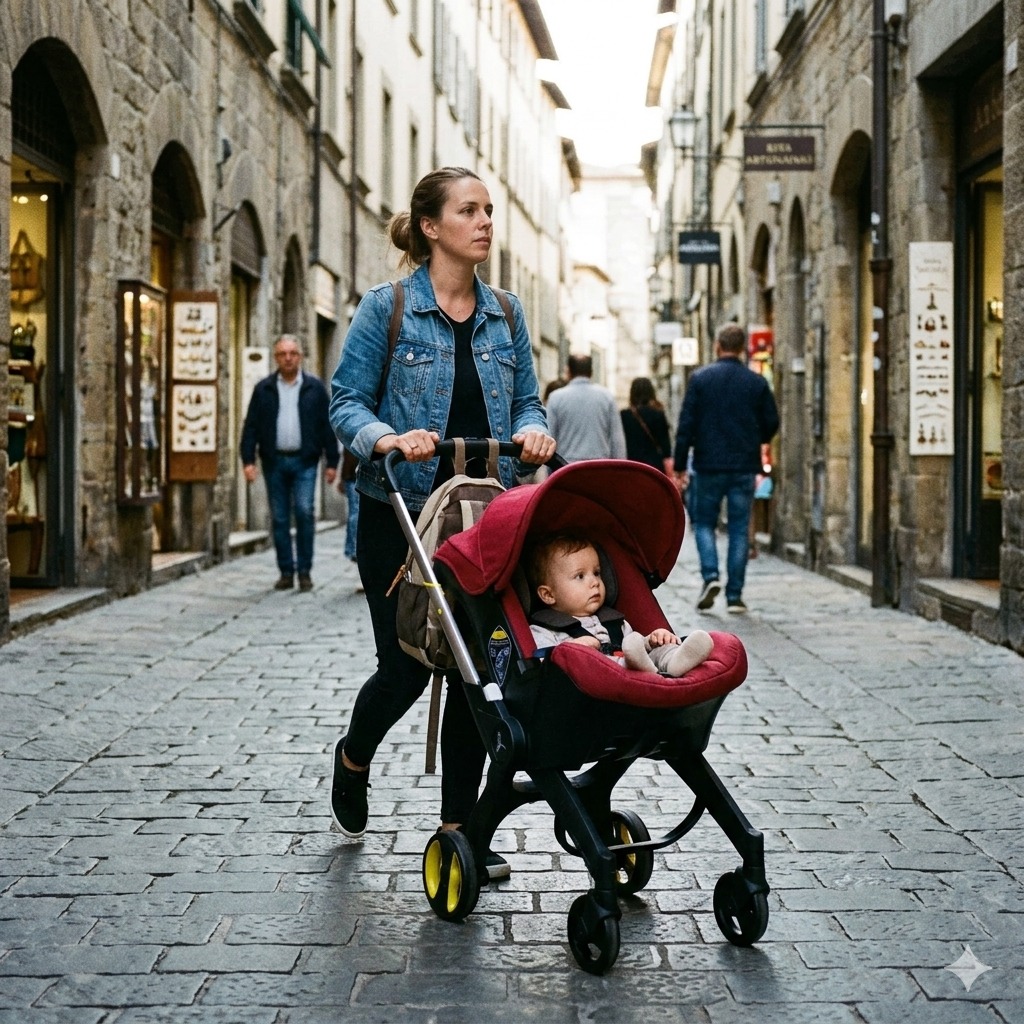 Coche Silla Carro Moisés Porta Bebe Paseador 2 en 1 / AZUL / Negro - Imagen 9