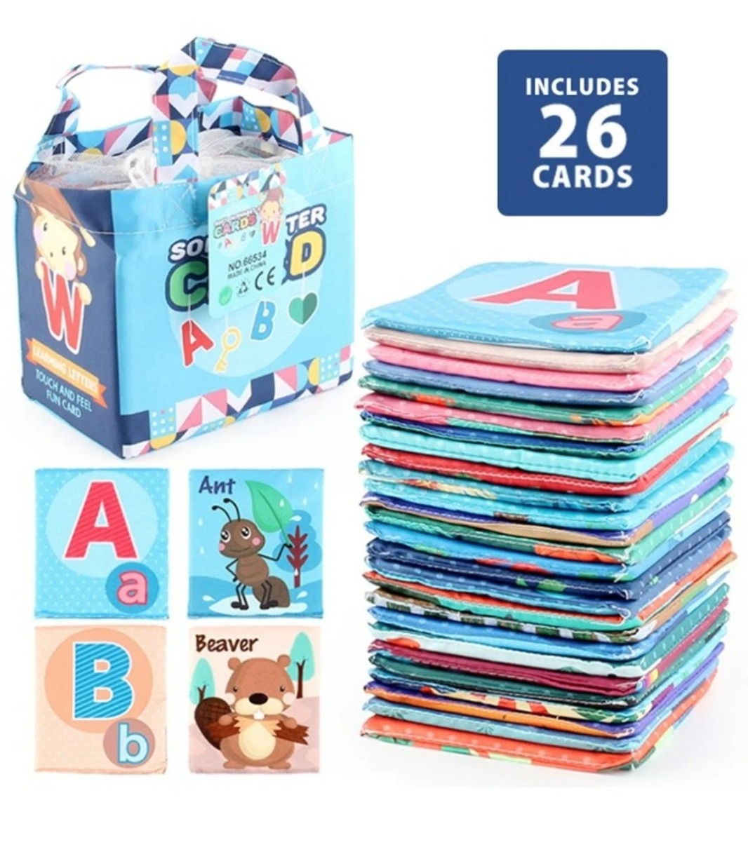 Tarjetas Didácticas Blandas De Letras Y Animales Para Bebés - Imagen 2