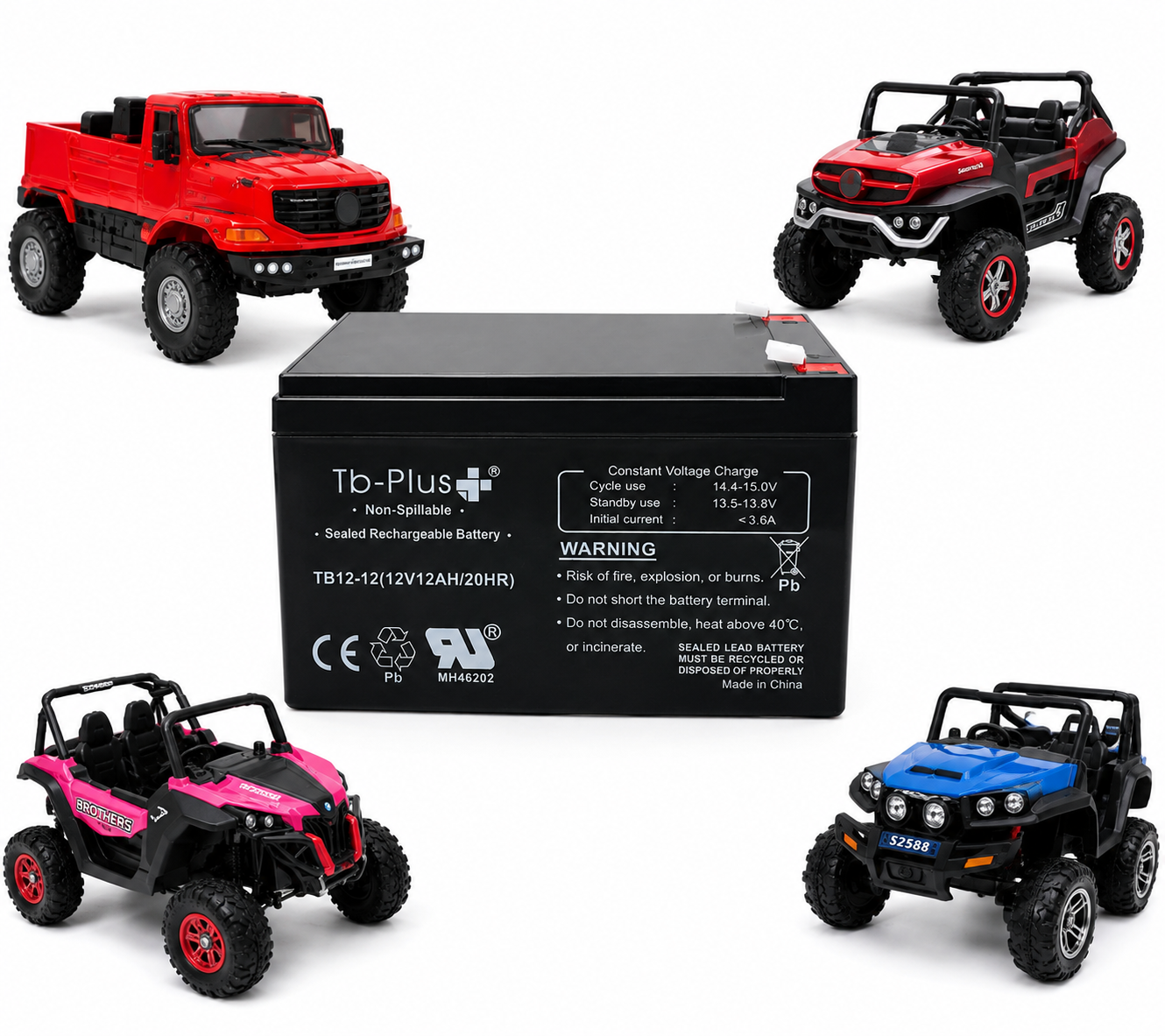 Batería 12v Para Carros De Juguete Eléctricos Montables Niño - Imagen 4