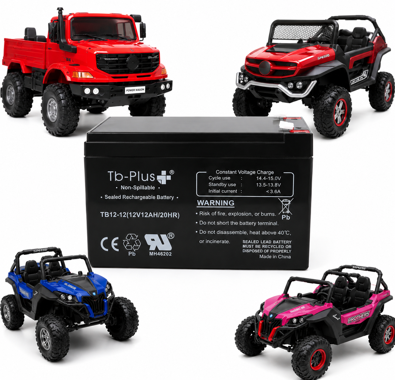 Batería 12v Para Carros De Juguete Eléctricos Montables Niño