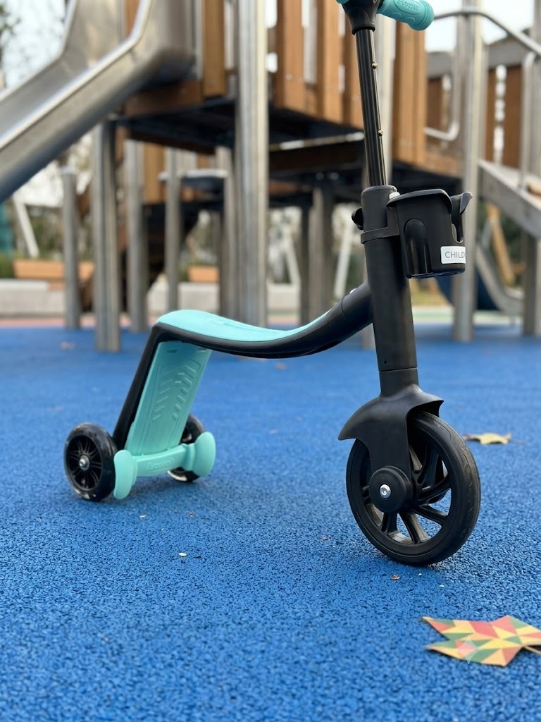 Scooter + Bicicleta De Iniciación + Triciclo Bebe Monopatín Infantil 3 En 1 Azul Negro - Imagen 8