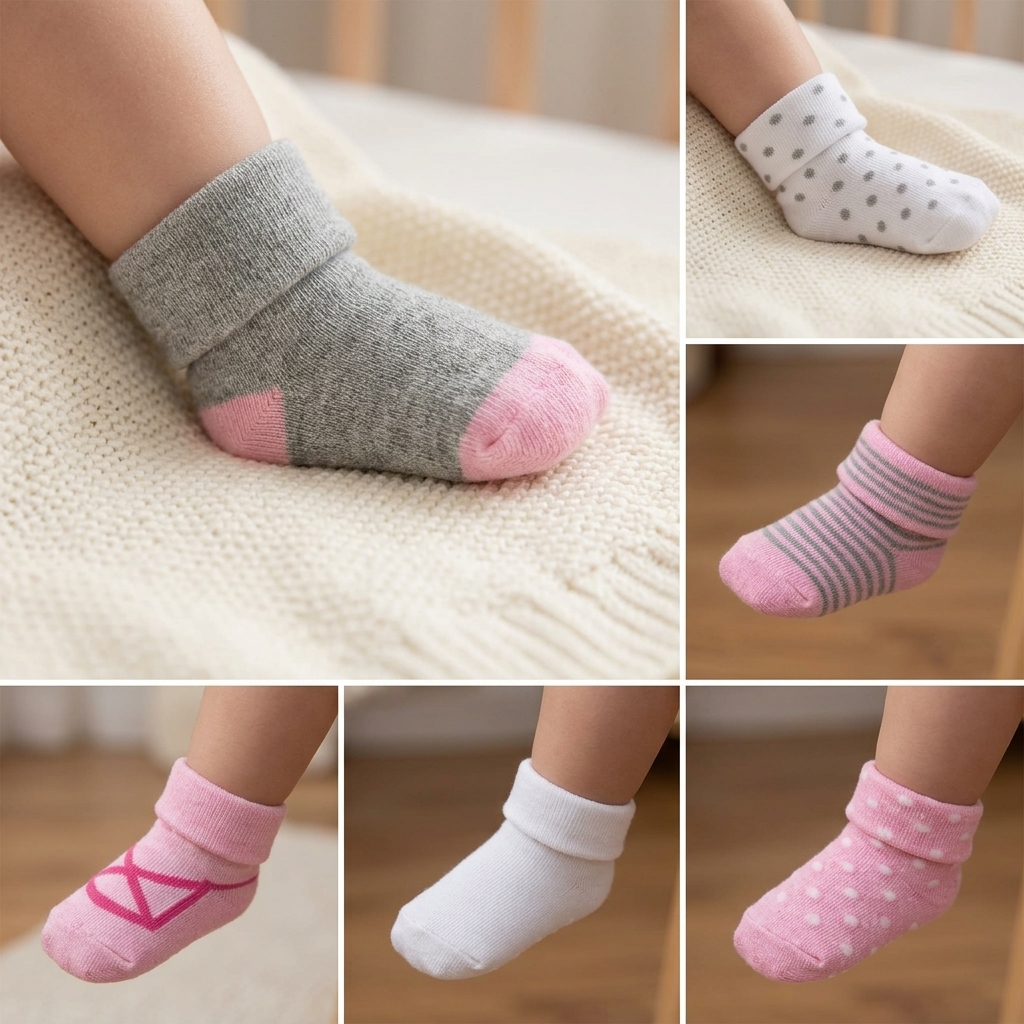 Set 3 Pares Medias Wakid's Bebé 6-18 Meses Niña-Rosadas. - Imagen 2