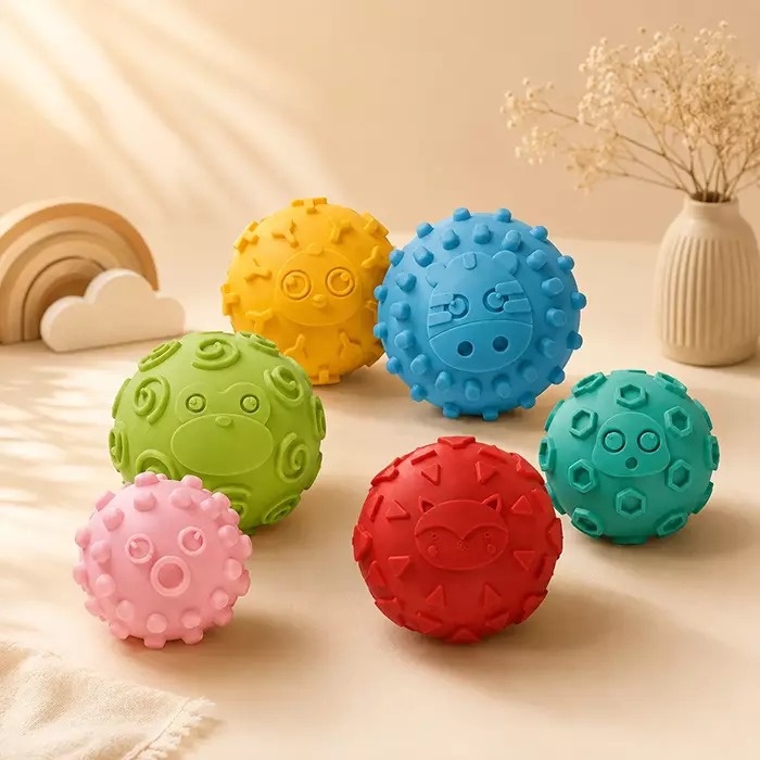 Pelotas Didacticos Sensoriales Bebe Huanger X 6 Unidades - Imagen 6