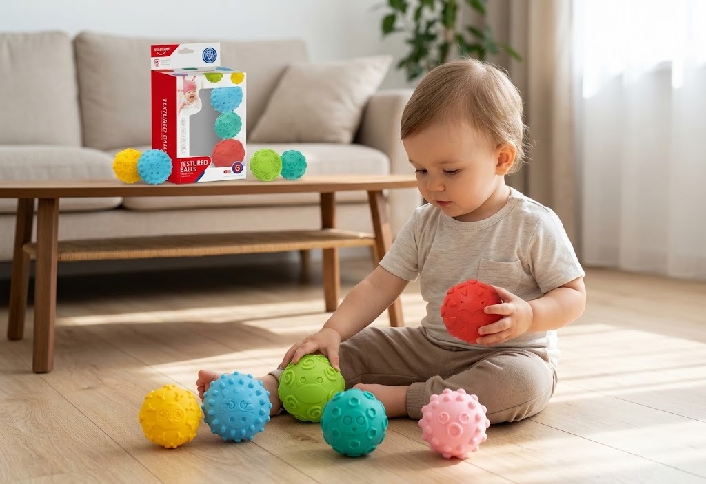 Pelotas Didacticos Sensoriales Bebe Huanger X 6 Unidades - Imagen 2