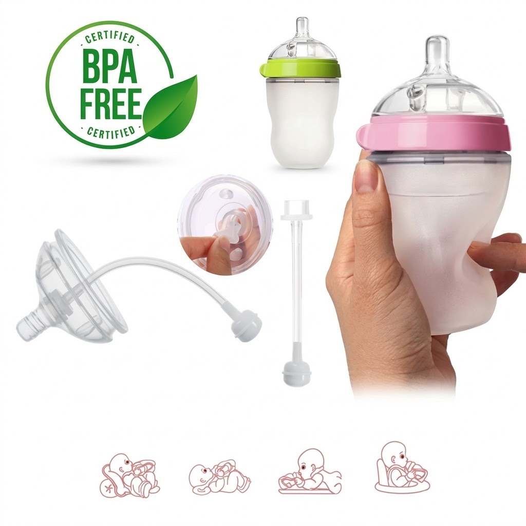 Tetero 5 Onzas Bebe Anti Gases Anti Cólicos Biberón Silicona - Imagen 4