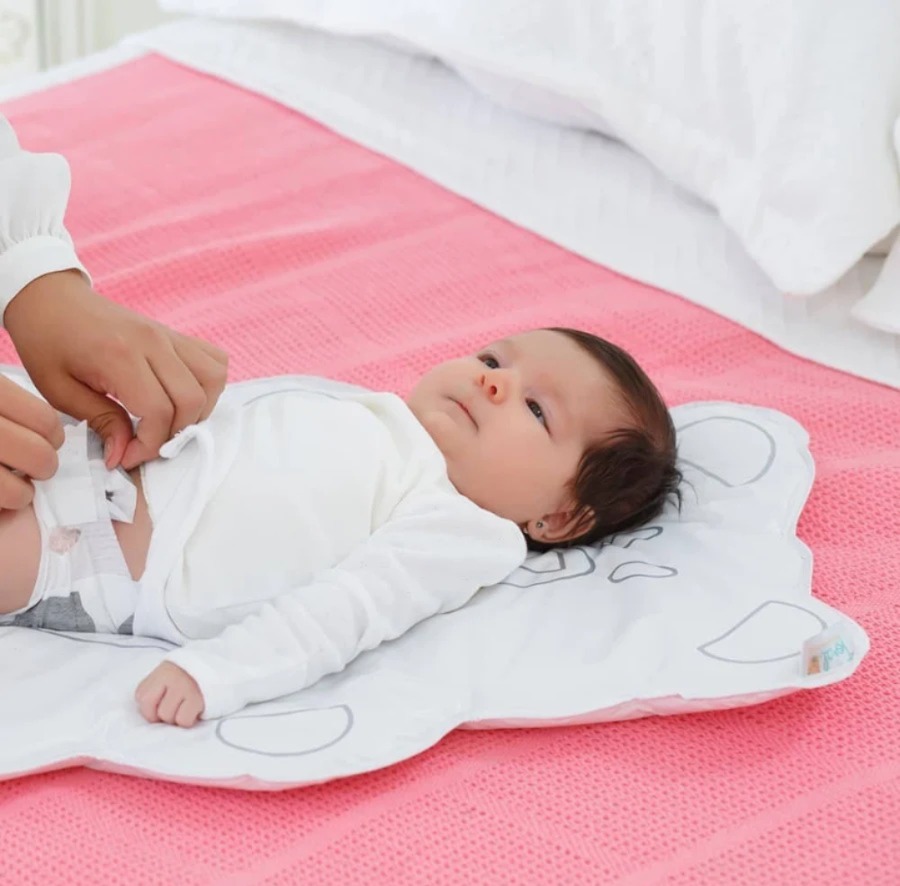 Cambiador Pañales Portátil Bebe Confortable Oso 55x45cm - Imagen 4