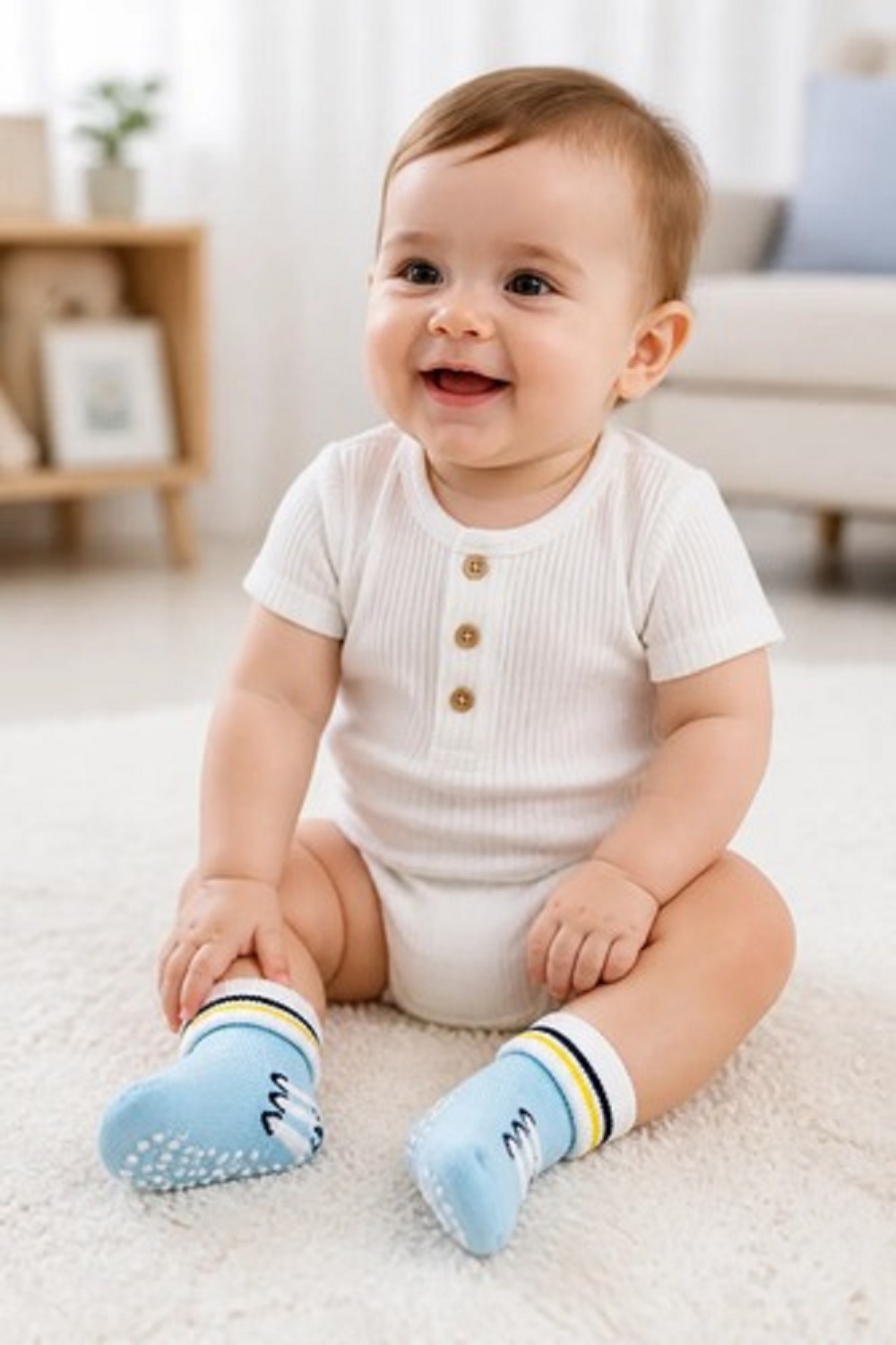 Set 3 Pares Medias Wakid's Bebé 6-18 Meses Niño-Azul. - Imagen 2