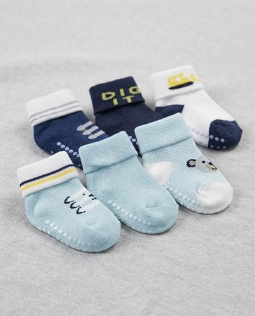Set 3 Pares Medias Wakid's Bebé 6-18 Meses Niño-Azul. - Imagen 5