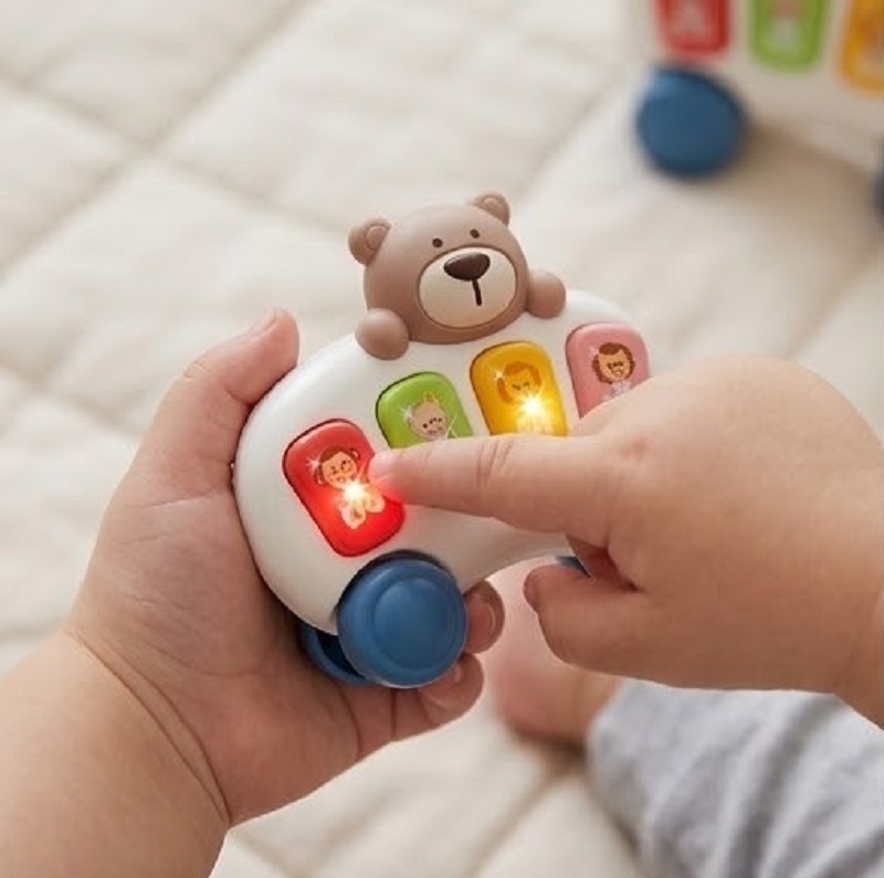 Juguete Didactico Bebe Mini Piano Oso Carro - Imagen 4