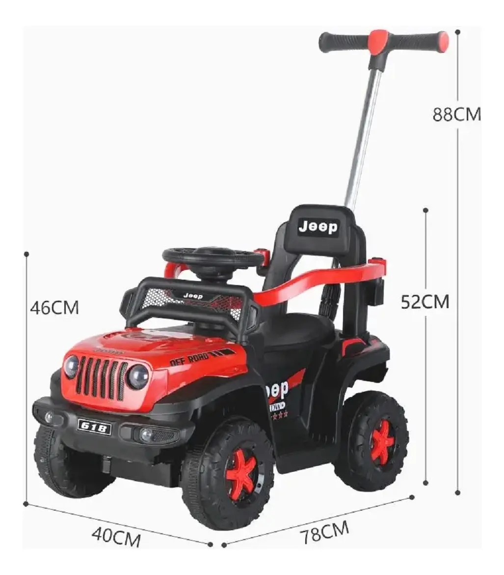 Carro Montable Bebe Paseador Musica Juguete Control 1-5 JEEP - Imagen 12