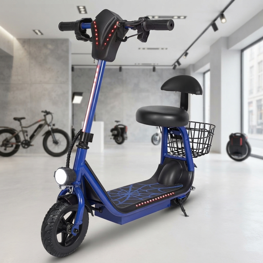 Scooter Motoneta Infantil Luces Unisex Azul - Imagen 4
